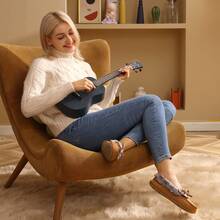 Slippers For Women  House Moccasins Indoor Outdoor Shoes - Cà phê nâu - Xem 3