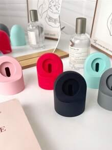 1 Đế sạc đế silicon màu hồng đơn giản Tương thích với Apple Watch Series 8/7/6/Se/5/4, Tương thích với Apple Watch 45/44/42/41/40/38mm Làm quà tặng cho học sinh đi học trở lại - Hồng - Xem 10