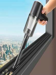 3 In 1 USB Rechargeable Mini Handheld Vacuum Cleaner, Powerful Suction For Home, Office, Car, Pet Hair - Black - View 5