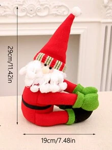 1pc Santa Claus & Snowman Wine Bottle Cover, Large Size Wine Bottle Decoration