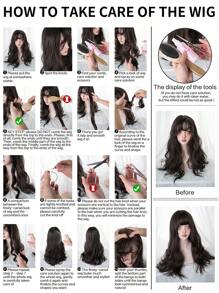 alicegarden 1 Piece Synthetic Heat-Resistant, With Bangs In Multicolor Wigs , 14 Inches Long, Made From Fiber, Stylish Wigs, Natural And Realistic Wig(Excluding Accessories)