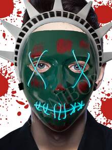 Stellar Mascara Purga Estatua Libertad Luz Led - Verde Oscuro - Ver 4