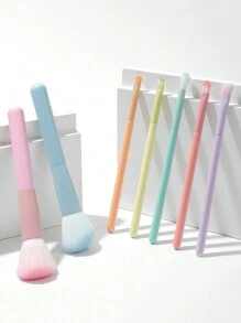 7pcs/Set Multicolor Macaron Makeup Brush Set, Including Powder Brush, Contour Brush, Blending Brush, Eyeshadow Brush And More, Ideal For Beauty Essentials