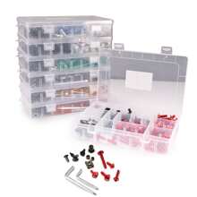 194入組通用機車m5 M6車身螺絲固定件套裝,適用於巡洋車、卡斯拉車、咖啡賽車、老派學院風、越野巡遊、摩托車等 - 紅色 - 查看 1