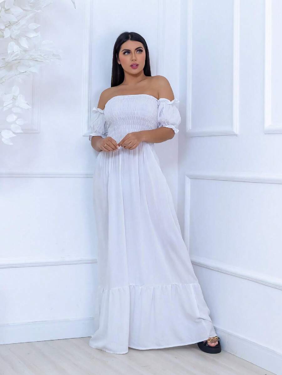 Women Dresses - 白色 - 查看 1