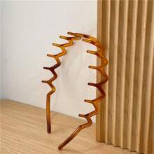 Non-slip Toothed Hairband For Fixing Fringe & Baby Hair, Suitable For Daily Use - Brown - View 3