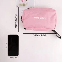 1入組男士化妝包,便攜式旅行整理袋,防水收納袋,適用於盥洗用品、護膚品和化妝工具,在商務旅行和旅館使用 - 粉色 - 查看 2