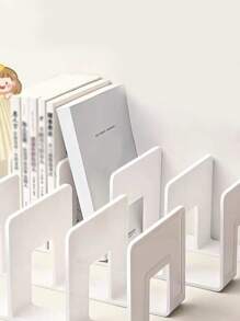 1 Miếng Trắng Dày lên Acrylic Giá sách Cái giá Đối với Phong cách ins Sách Tách biệt / Bàn Hộp đựng / Học sinh Cố định / Lưu trữ / Trong sáng Giá đỡ trưng bày - trắng - Xem 2