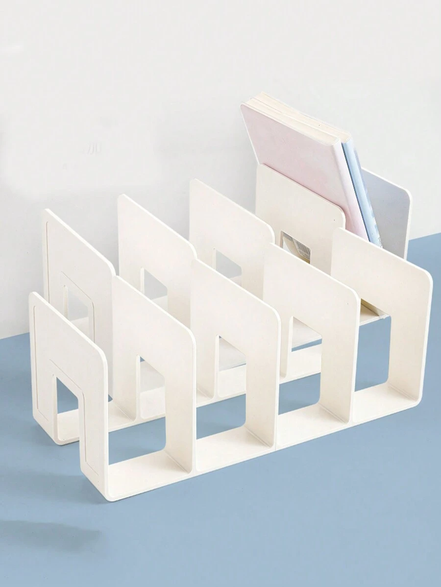 1 Miếng Trắng Dày lên Acrylic Giá sách Cái giá Đối với Phong cách ins Sách Tách biệt / Bàn Hộp đựng / Học sinh Cố định / Lưu trữ / Trong sáng Giá đỡ trưng bày - trắng - Xem 1