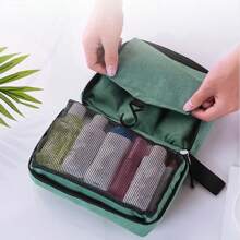 1入組男士化妝包,便攜式旅行整理袋,防水收納袋,適用於盥洗用品、護膚品和化妝工具,在商務旅行和旅館使用 - 粉色 - 查看 6