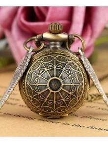 Reloj de bolsillo Vintage de moda con diseño de Alas