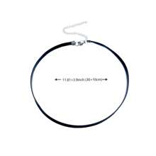 1 Miếng Đơn giản & Đúng mốt Toàn trận Đen chất liệu da PU Vòng cổ choker Đối với phụ nữ Với khóa Thiết kế , Thích hợp Đối với Mặc hàng ngày , Kim loại Không phai , Chiều rộng 0.5CM - màu đen - Xem 2