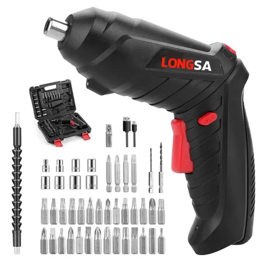 Electric Screwdriver Cordless Drill 3.6v, 47pcs - Rechargeable - View 1