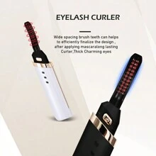Electric Eyelash Curler With Heat & 3 Temperature Modes For Long-lasting Curled Eyelashes - White - View 7