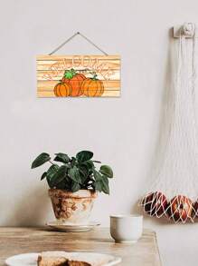 1 件欢迎南瓜木制挂墙标志，感恩节质朴木板挂墙标志装饰适用于秋季万圣节感恩节丰收家门装饰，悬挂牌匾装饰 6 X 12/4 X 8 英寸 - 彩色 - 查看 4