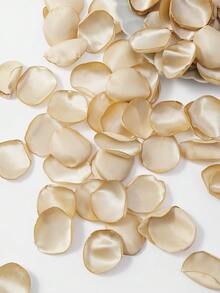 100片混色（粉色,香檳色,白色）人工絲綢綢花瓣,適用於diy婚禮,派對裝飾 - 香檳色 - 查看 2