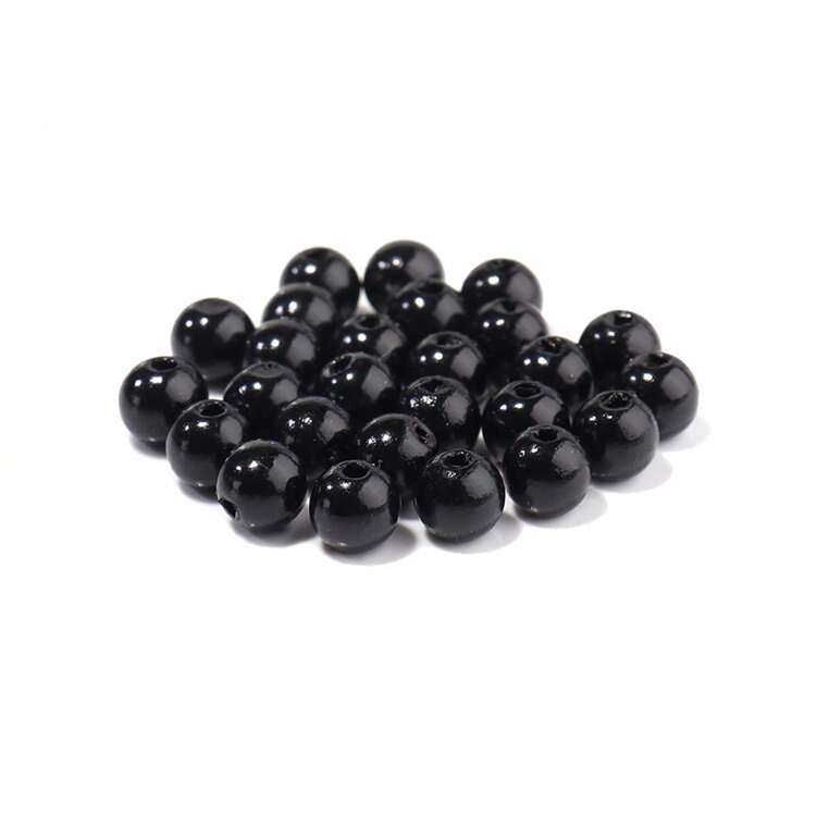 100/300/1000 Piezas De Cuentas De Imitación De Perlas De Abs, De Color, Redondas, Con Agujero Recto, Cuentas Sueltas, 3/4/6/8/10mm, Adecuadas Para La Fabricación De Pulseras, Aretes Y Collares Diy - Neblina azul - Añade 15