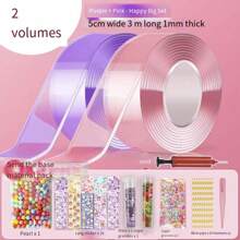 Kit De Bricolaje De Juguete Blando Nanogel Con Pegatina De Descompresión Y Cinta Adhesiva - Multicolor - Ver 4