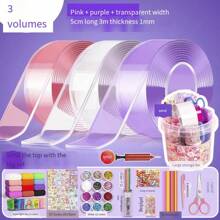 Kit De Bricolaje De Juguete Blando Nanogel Con Pegatina De Descompresión Y Cinta Adhesiva - Multicolor - Ver 5