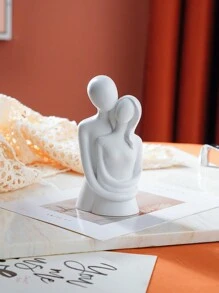 1 件现代简约树脂情侣拥抱小雕像装饰，非常适合客厅、书房或卧室装饰最佳礼物