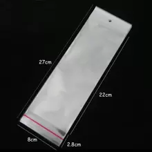 100 个透明自封粘性袋 OPP 袋塑料储物袋带挂孔适用于珠宝展示包装 - 無色 - 查看 7