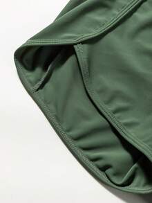 Green Swim Board Shorts with Pockets Beach Shorts for Women