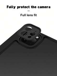 1 件 720° 旋转水晶透明亚克力透明后盖防震保护壳兼容 iPad，支持睡眠/唤醒功能 - 黑色 - 查看 4