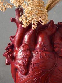 現代創意樹脂心形花瓶，具有獨特的血管紋理和清晰的心形，非常適合乾花或鮮花插花，是家庭、派對、餐廳裝飾工藝品的完美選擇