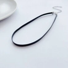 1 Miếng Đơn giản & Đúng mốt Toàn trận Đen chất liệu da PU Vòng cổ choker Đối với phụ nữ Với khóa Thiết kế , Thích hợp Đối với Mặc hàng ngày , Kim loại Không phai , Chiều rộng 0.5CM - màu đen - Xem 8