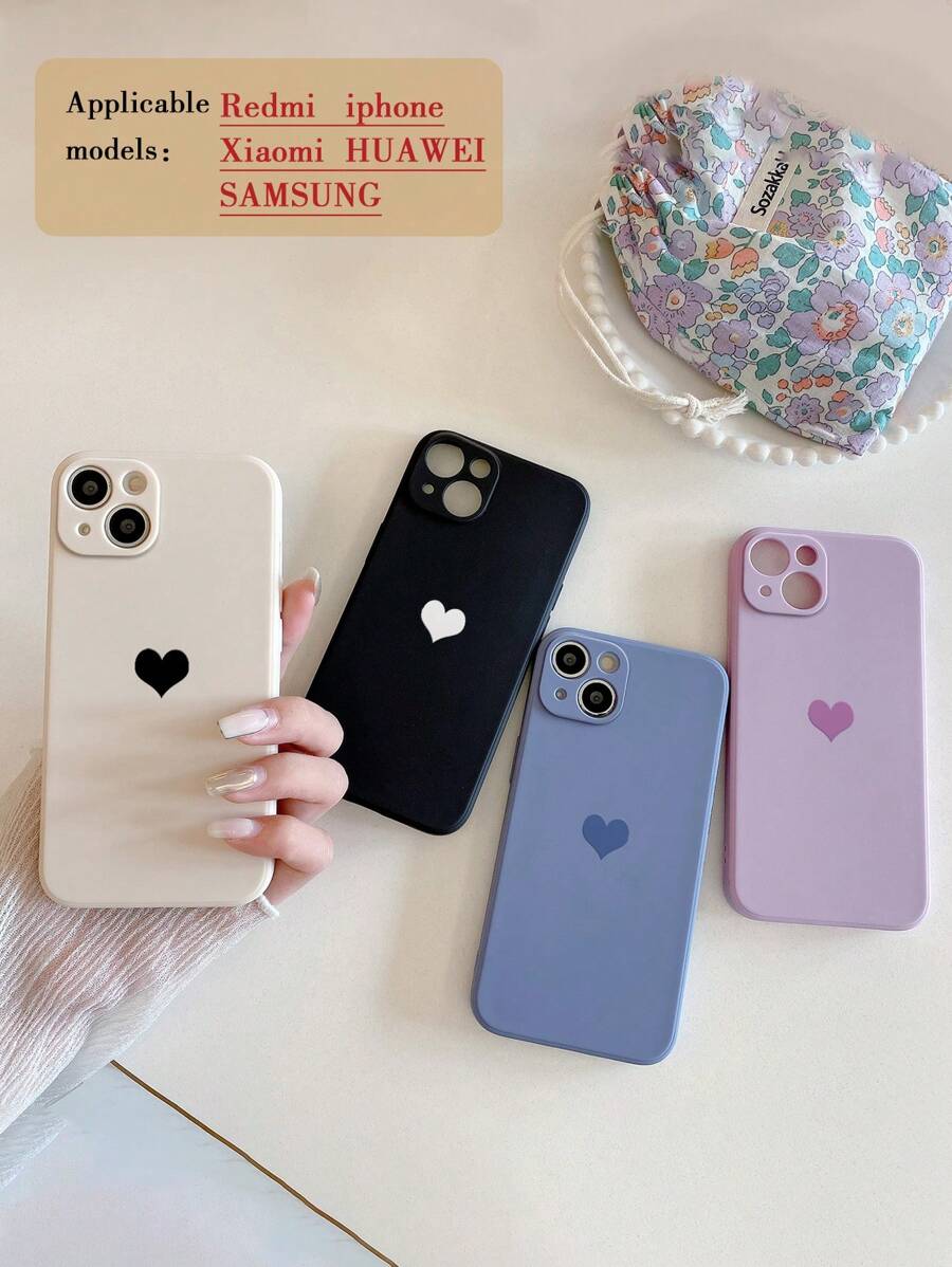 4pcs Mờ Được Sơn TPU Ốp lưng & bao da điện thoại tương thích với Huawei , Samsung , Xiaomi , Apple , Chống sốc Nữ Lớp bảo vệ - Nhiều màu - Xem 1