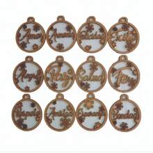 ESFERAS FIGURAS PARA ÁRBOL NAVIDEÑO PAQUETE 12PZS - Marrón - Ver 1