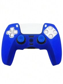 1 Set PlayStation 5 Controller Silicone Skin Cover + 2 Thumb Grip Caps, Anti-Slip, Anti-Scratch, Sweat-Proof, Dust-Proof For Enhanced Gaming Experience - Blue - View 1