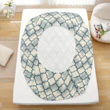 3入組多色印花床上用品套裝,透氣柔軟,適用於主人房和客房-包括1張床單和2個枕套(不含插芯) - 青碧色 - 查看 4