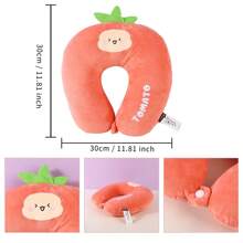 1入組蔬菜造型u型旅行枕,舒適的頸枕,假日枕,辦公室午睡枕,卡通蔬菜造型,假日旅行,節日禮物