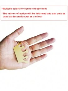 18 piezas Pegatinas de espejo de pared con diseño de corona, pegatinas, vinilos decorativos para decoración del hogar, artículos de decoración de primavera para refrescar tu hogar, pegatinas de decoración de ramas para decoración de pared, espejo para decoración de habitación, baño y sala de estar - Dorado - Ver 7