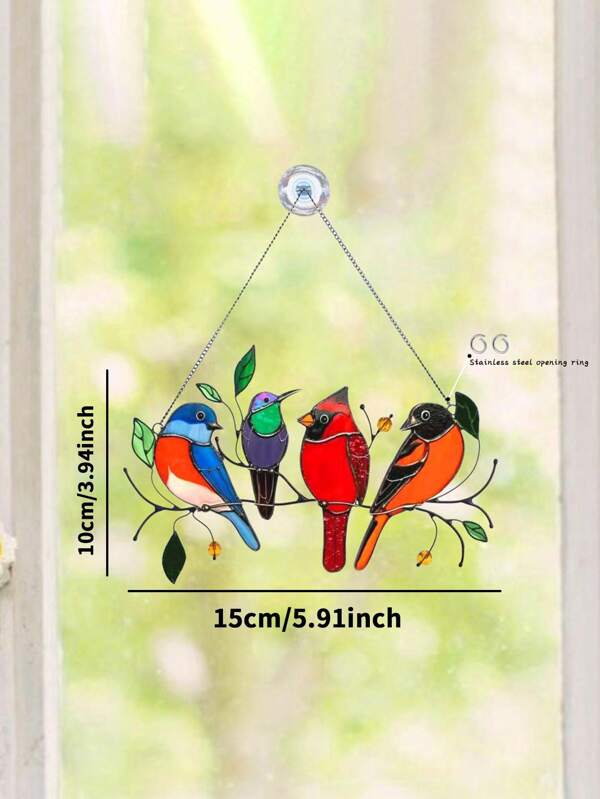 1pc PMMA Wall Hanging, Creative Bird Design Hanging Decoration For Home