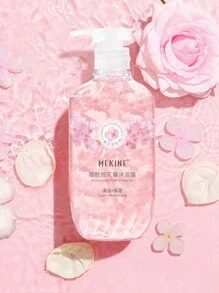 櫻花花瓣沐浴露：留香持久，保濕滋潤，溫和親膚，令肌膚光滑如絲；含有天然花卉萃取物，氣味清新自然，泡沫豐富，易於清潔。兩種尺寸可選：500 毫升家用裝和 100 毫升旅行裝。 - 桃紅色 - 查看 4