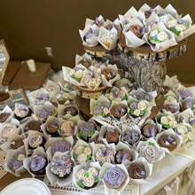 48pcs Edible Purple Butterfly Wafer Rice Paper Cake Decoration Sticker - Multicolor - View 4