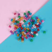 100pcs Kids' Braiding X-shaped Aluminum Clamp - Multicolor - View 2