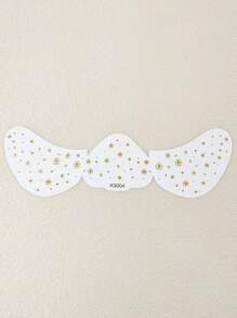 2 pcs Gold face freckle/ Snowflake face temporary tattoo/ Party makeup - Gold - View 3