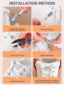 1雙螺旋線帽白色無繫帶時尚彈性運動鞋鞋帶,適用於運動鞋,運動鞋