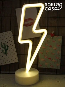 Lampara Led Neon Rayo Figuras Animados Luz Decoración Para Dormitorio Infantil - Amarillo - Ver 2