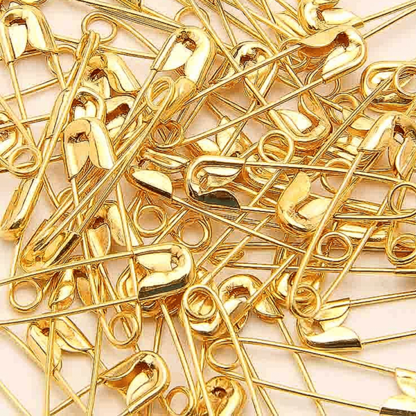 100 Alfinetes de Segurança Ouro / 100% Ferro / Apenas 14 centavos a unidade