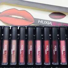 Set 12 Pz Labiales Matte Huxia Beauty Resistente Al Agua - Marrón - Ver 1