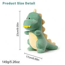 1 件恐龙毛绒动物可爱恐龙柔软毛绒玩具宠物毛绒玩具，绿色粉色黄色（宠物用品，仅适用于宠物）