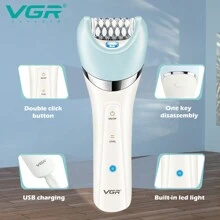 Vgr多功能女士脫毛器,腋下剃刀,電動拔毛器脫毛套裝 - 白色 - 查看 5