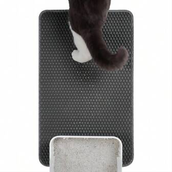 Conlun Cat Litter Mat - 25"X15" Honeycomb Double Layer, Urine Waterproof, And Easy To Clean