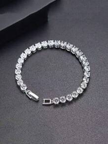 CVNANA 1 Stück 5 Mm Breite Tenniskette Im Europäischen Und Amerikanischen Stil Mit Strass-inlay Für Männer Und Frauen