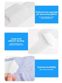 10pcs/pack Collar Stays To Prevent Collars & Hat Brims From Getting Dirty - White - View 9