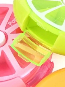 hộp lưu trữ thuốc nhựa mini di động, Hộp khóa thuốc tròn nhiều lưới hàng ngày cho gia đình - màu xanh lá - Xem 4